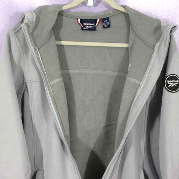 Reebok Men’s Large Full Zip Hooded Performance Jacket Dove Grey NWT $120 - Picture 3 of 7